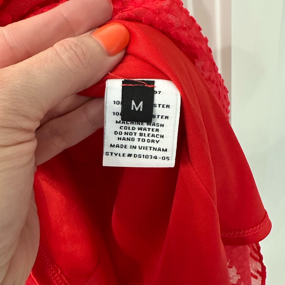 fab'rik Red Ruffled Mini Sundress - Picture 5 of 5